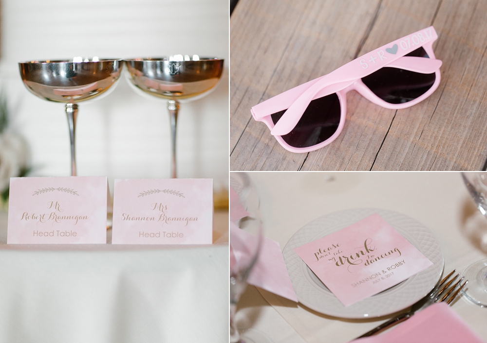 pink details for reception | elegant wedding in sunny apple orchard | best hawaii wedding photographer oahu elopement photography elle rose photo