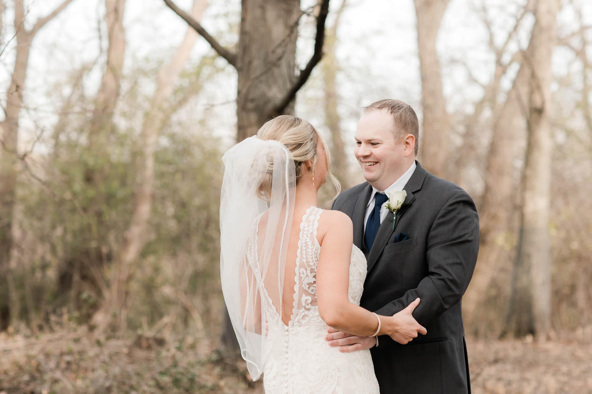 bride and groom looking each other, best shot by Hawaii destination wedding photographer