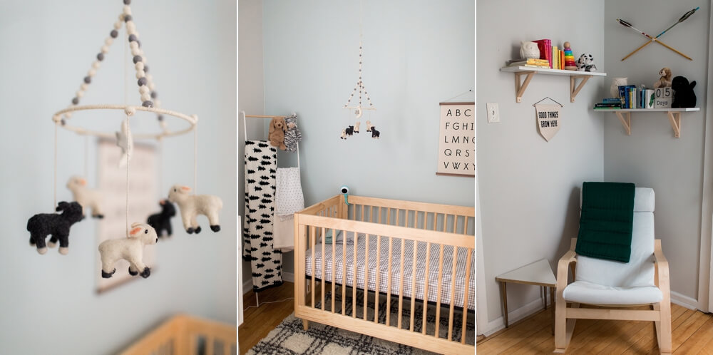 baby blue light wood baby's room | hawaii family oahu newborn kailua photography elle rose photo in home lifestyle session with baby in stylish house