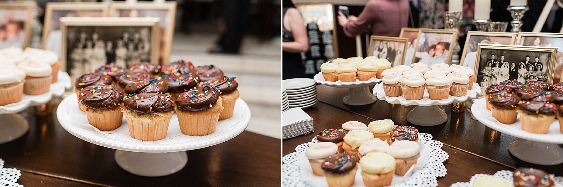 wedding cupcakes | romantic elegant city wedding photography elle rose | oahu hawaii wedding photographer| destination black tie winter wedding in chicago illinois