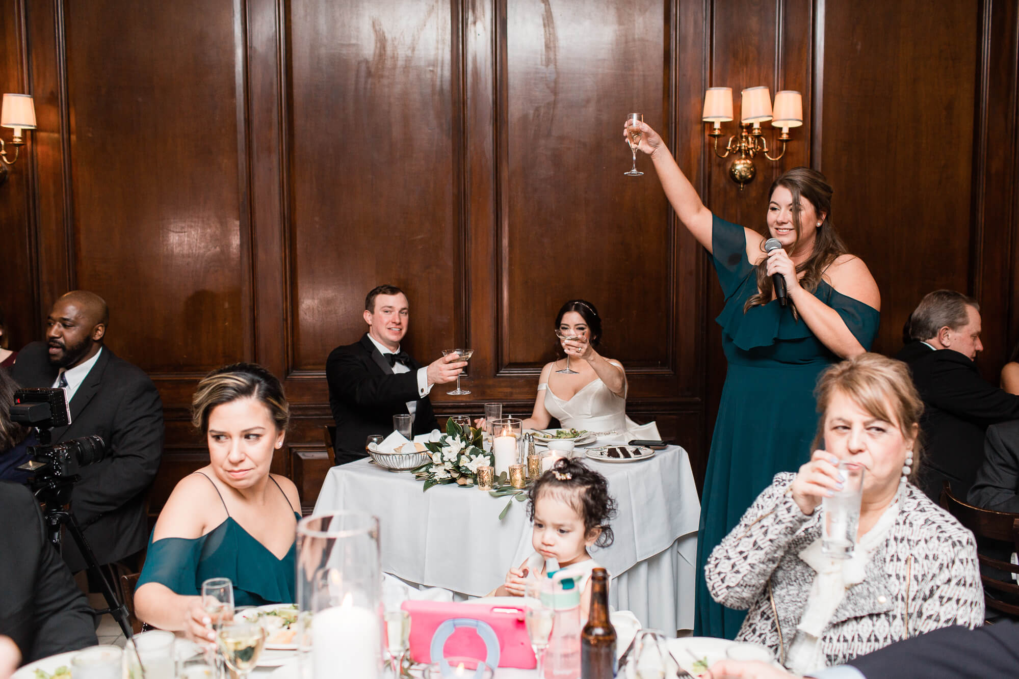 cheers to the new couple | romantic elegant city wedding photography elle rose | oahu hawaii wedding photographer| destination black tie winter wedding in chicago illinois