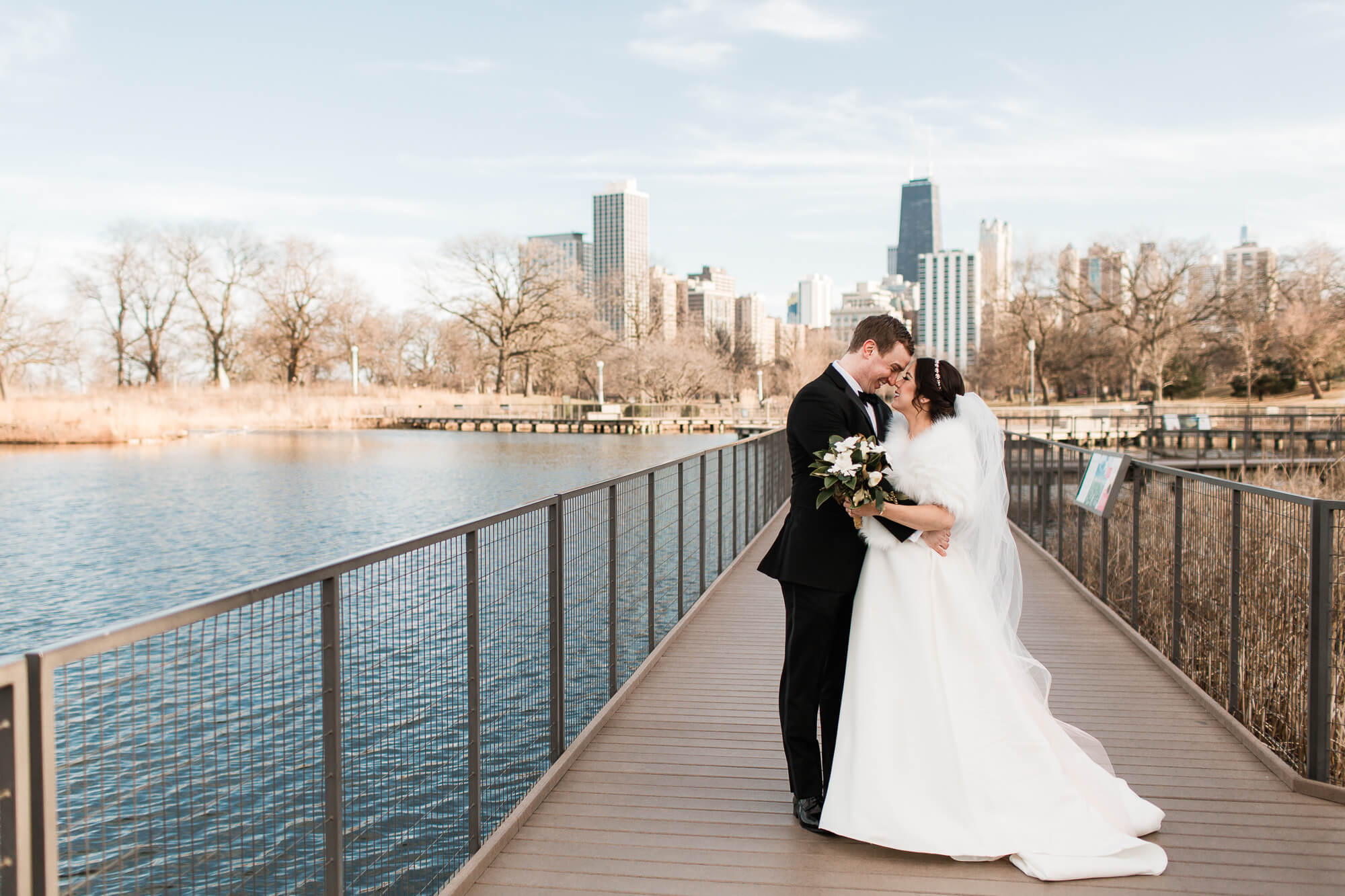 elegant glamorous black tie daytime wedding photography | oahu hawaii wedding photographer elle rose photo | destination winter wedding in chicago illinois