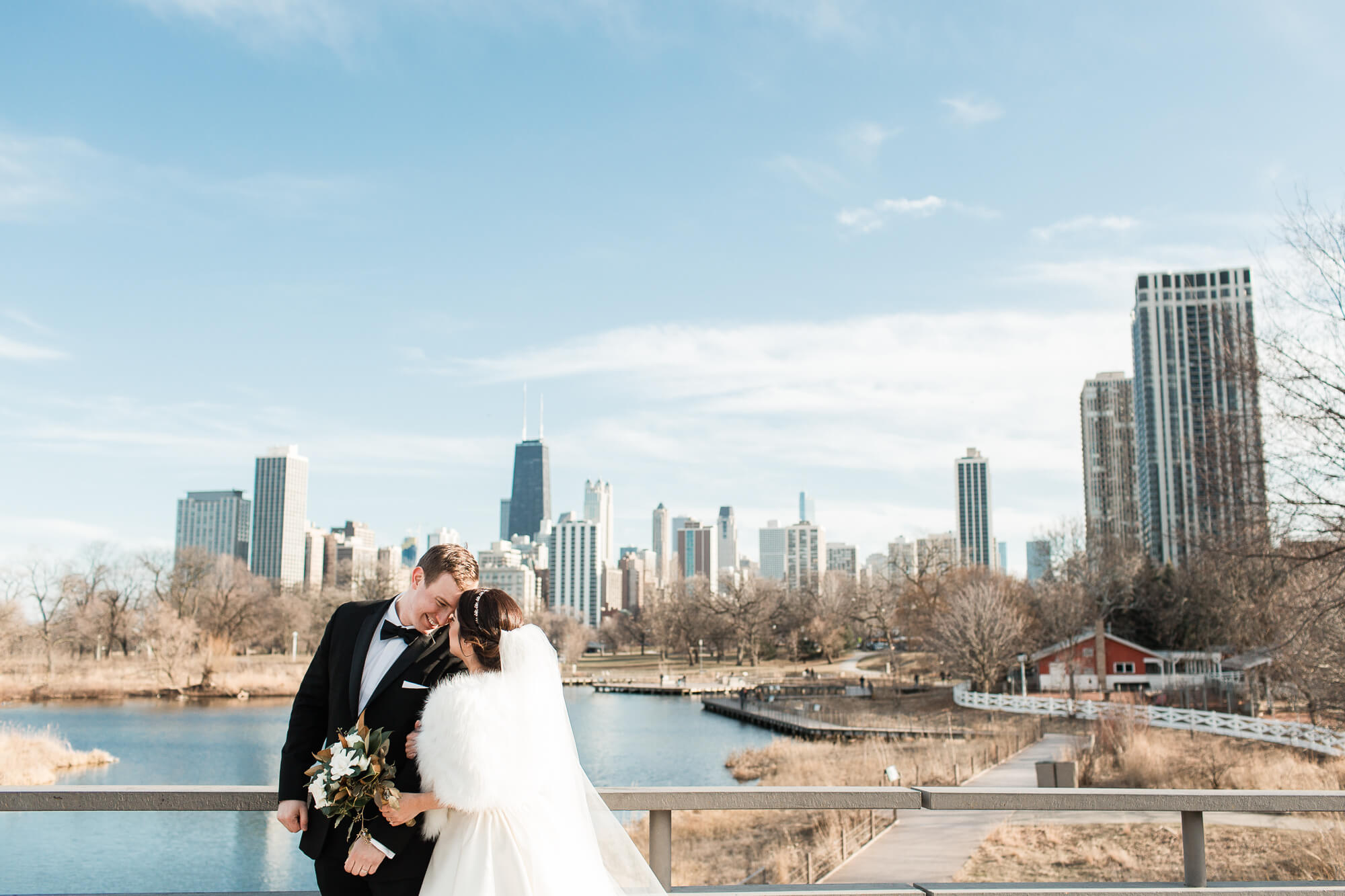 elegant glamorous black tie daytime wedding photography | oahu hawaii wedding photographer elle rose photo | destination winter wedding in chicago illinois