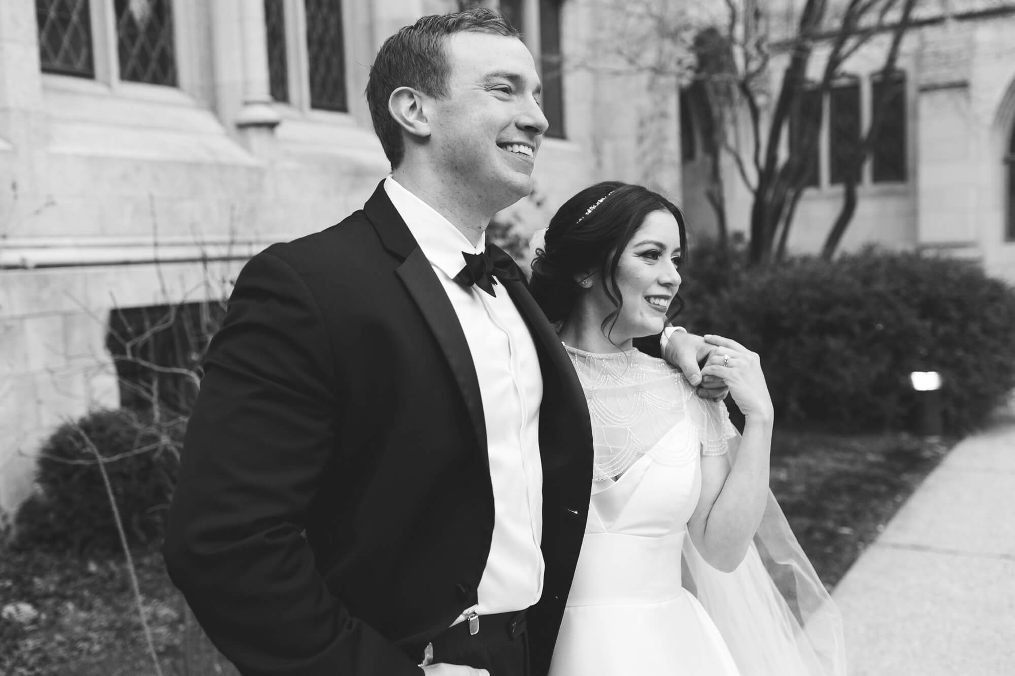 elegant glamorous black tie daytime wedding photography | oahu hawaii wedding photographer elle rose photo | destination winter wedding in chicago illinois